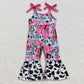 Baby Girl Western Doll Bell Pants Sibling Sister Jumpsuit Set