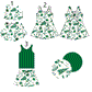 Baby Girl Cheer Football Bows Green Sibling Dress Set ( Moq 5 Each Style ) 1.16
