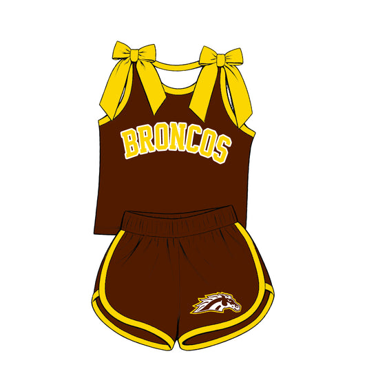 ( Moq 5 ) Baby Girls Kids Sleeveless Bows Shirt Shorts Team Set Clothes