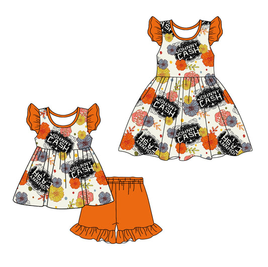 Baby Girl Short Sleeves Flower Sibling Dress Set ( Moq 5 Each Style ) 12.30