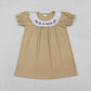 Sibling Baby Boys Girls Short Sleeves Embroidery He is Risen Cross Easter Dress Set RTS