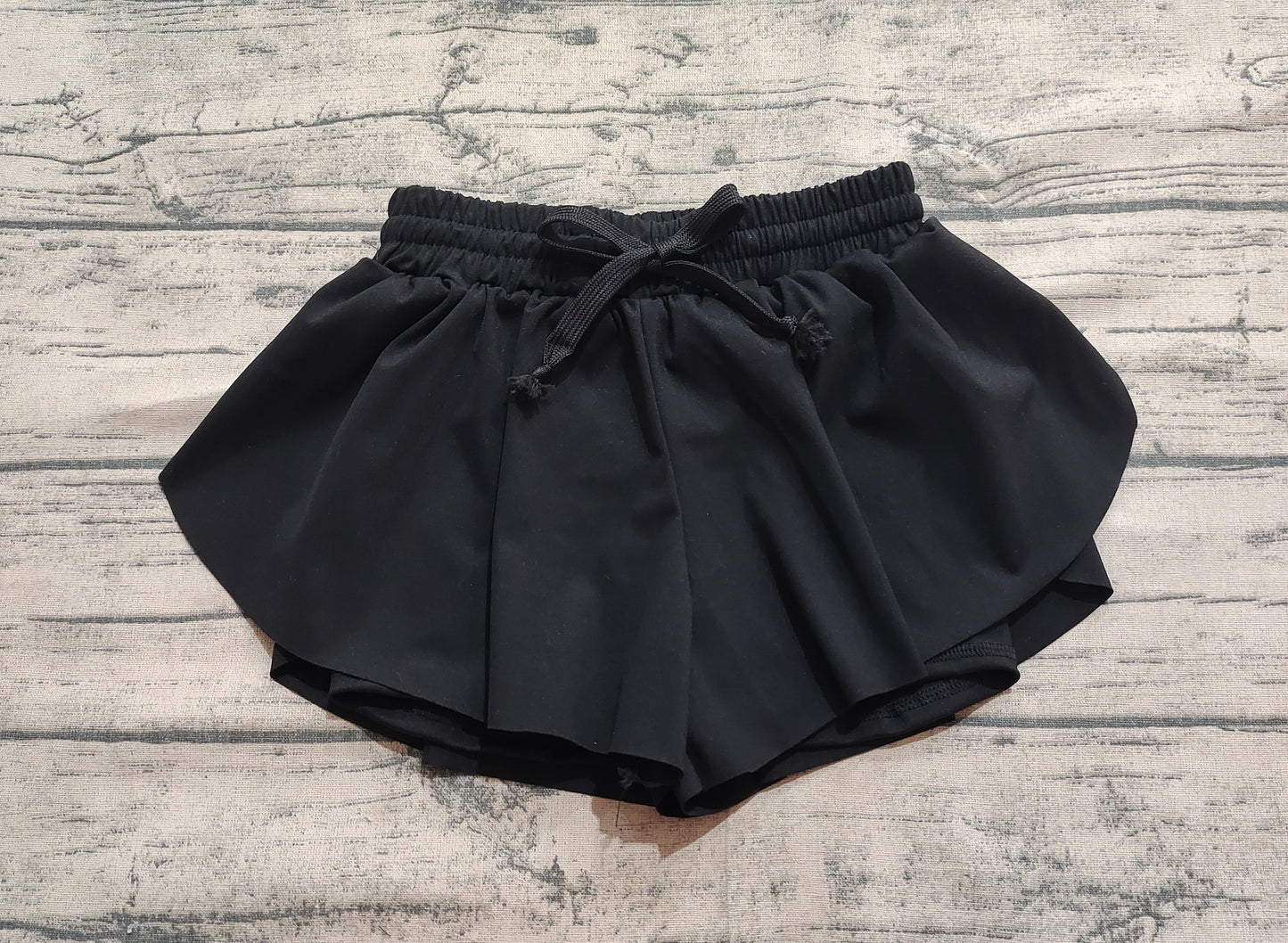 Baby Girl Sleeveless Black Tops Shorts Skirt Skort Yoga Active Set RTS