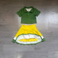 ( No moq ) Preorder Baby Girls Kids Green Buttons Shirt Skirt Shorts Yoga Active Set Clothes
