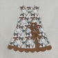 Baby Girls Kids Deer Bows Yoga Active Scallop Dress Hunting Clothes RTS