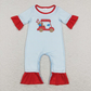 Baby Boy Girl Short Sleeves Embroidery Golf Summer Sibling Romper Clothes Set