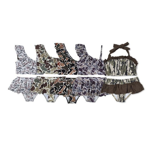 Baby Girl Toddler Summer Camo Swimsuit Sibling Set RTS