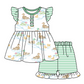 Baby Girl Short Sleeves Ducks Sibling Romper Dress Clothes Set ( Moq 5 Each Design )