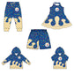 ( Moq 5 each style ) Baby Boy Girl Team Stars Sibling Dress Shirt Shorts Pants 6.18