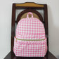 Baby Girl Pink Plaid Backpack Bags