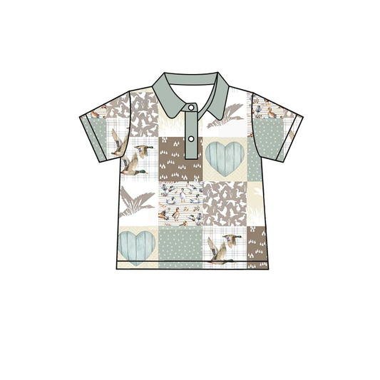 Moq 3 Pre-order BT0635 Baby Boy Short Sleeves Ducks Polo Shirt Tops