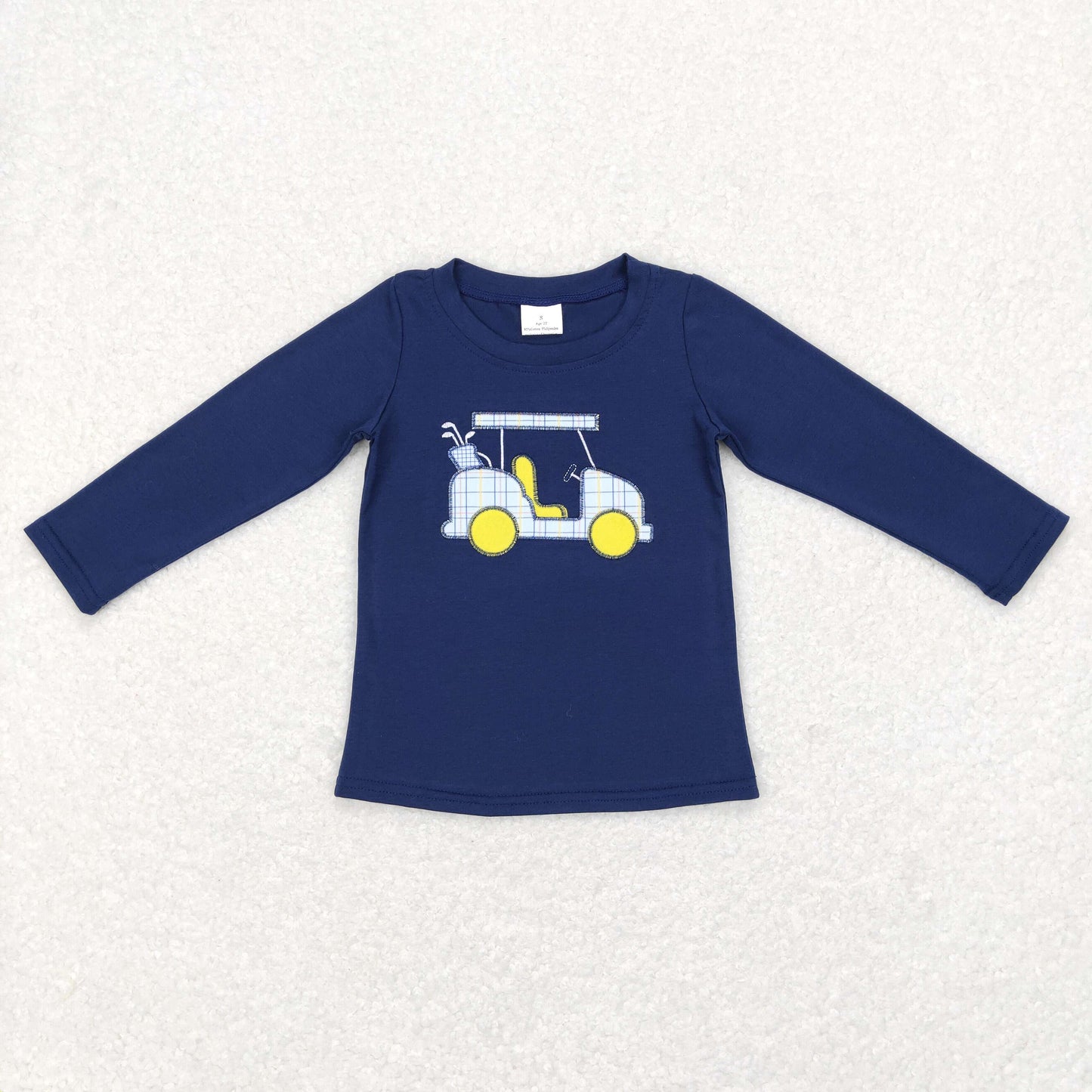 BT0388 Baby Boy Long Sleeves Embroidery Cotton Shirt