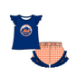 ( Moq 5 Each Style ) Baby Boys Girls Kids Team Sibling Blue Stripes Rompers Sets