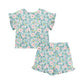( Moq 5 Each Style ) Sibling Baby Girls Kids Short Sleeves Floral Shirts Shorts Summer Sets