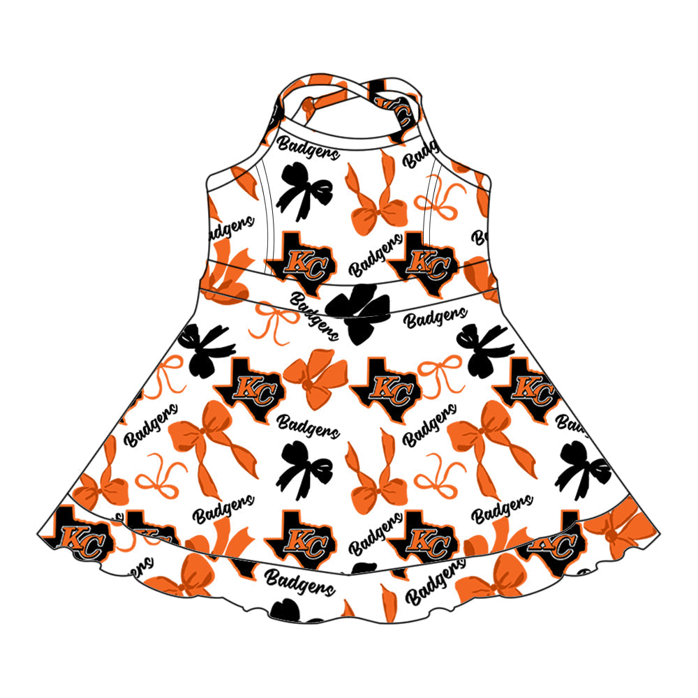( Moq 5 each style ) Baby Boy Girl  Team Cheer Sibling Shirt Bows  Dress Set 8.2