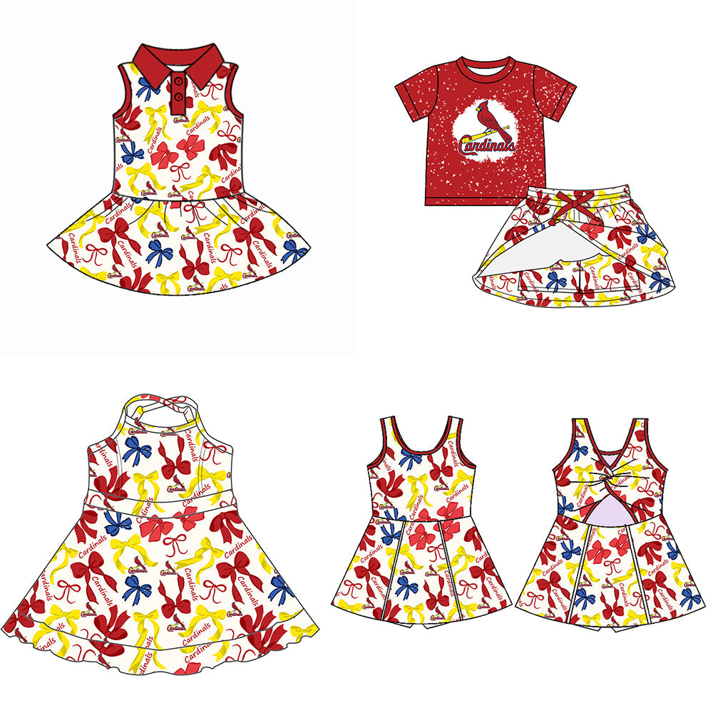 ( Moq 5 each style ) Baby Girl Team Bows Sibling Dress Set 5.17