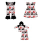 ( Moq 5 each style ) Baby Girl Toddler G Team Bows Baseball Sibling Romper Dress Set 6.13