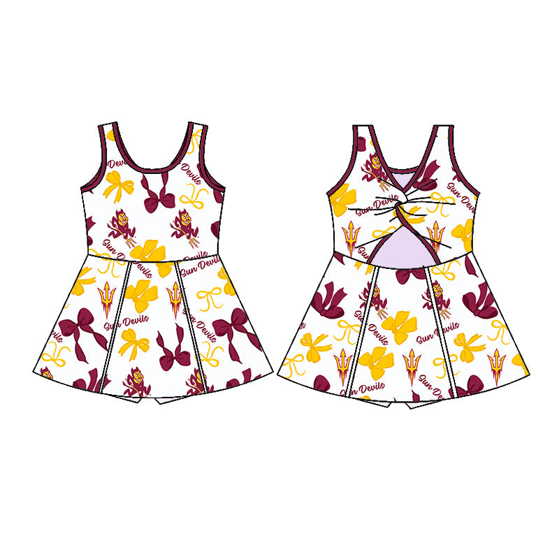 ( Moq 5 each style ) Baby Girl Team Bows Sibling Dress Set 5.24