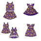 ( Moq 5 each style ) Baby Girl Toddler Purple Team Sibling Dress Set