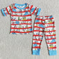 E5-11 Baby Girl Short Sleeves Dr Reading Shirt Stripes Pants Pajamas Set