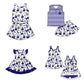 ( Moq 5 each style ) Baby Girl Toddler W Team Bows ‌Sibling Dress Set