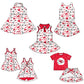 ( Moq 5 each style ) Baby Girl Toddler Team KC Bows Sibling Skort Dress Set 6.4
