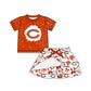 ( Moq 5 each style ) Baby Girl Toddler C Team Bows Sibling Skort Dress Set 6.5