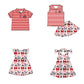 ( Moq 5 each style ) Baby Boy Girl Toddler O Team Bows Sibling Shirt Dress Set