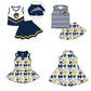 ( Moq 5 each style ) Baby Girl Toddler Team Bows ‌Sibling Dress Set