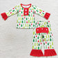 GLP0725 Baby Girl Long Sleeves Christmas Tree Shirt Pants Pajamas Outfit