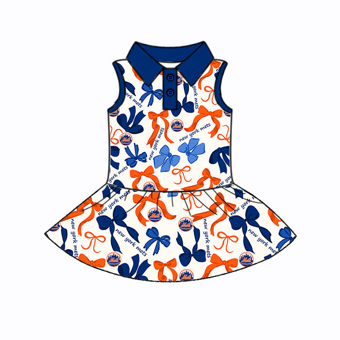( Moq 5 each style ) Baby Girl Team Bows Sibling Dress Set 5.17
