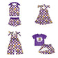 ( Moq 5 each style ) Baby Girl Toddler Cheer Sibling Tiger Team Romper Dress Set 7.16