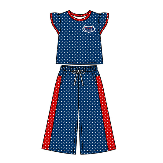 ( Moq 5 ) Baby Girls Kids Short Sleeves Shirt Pants Team Set Clothes