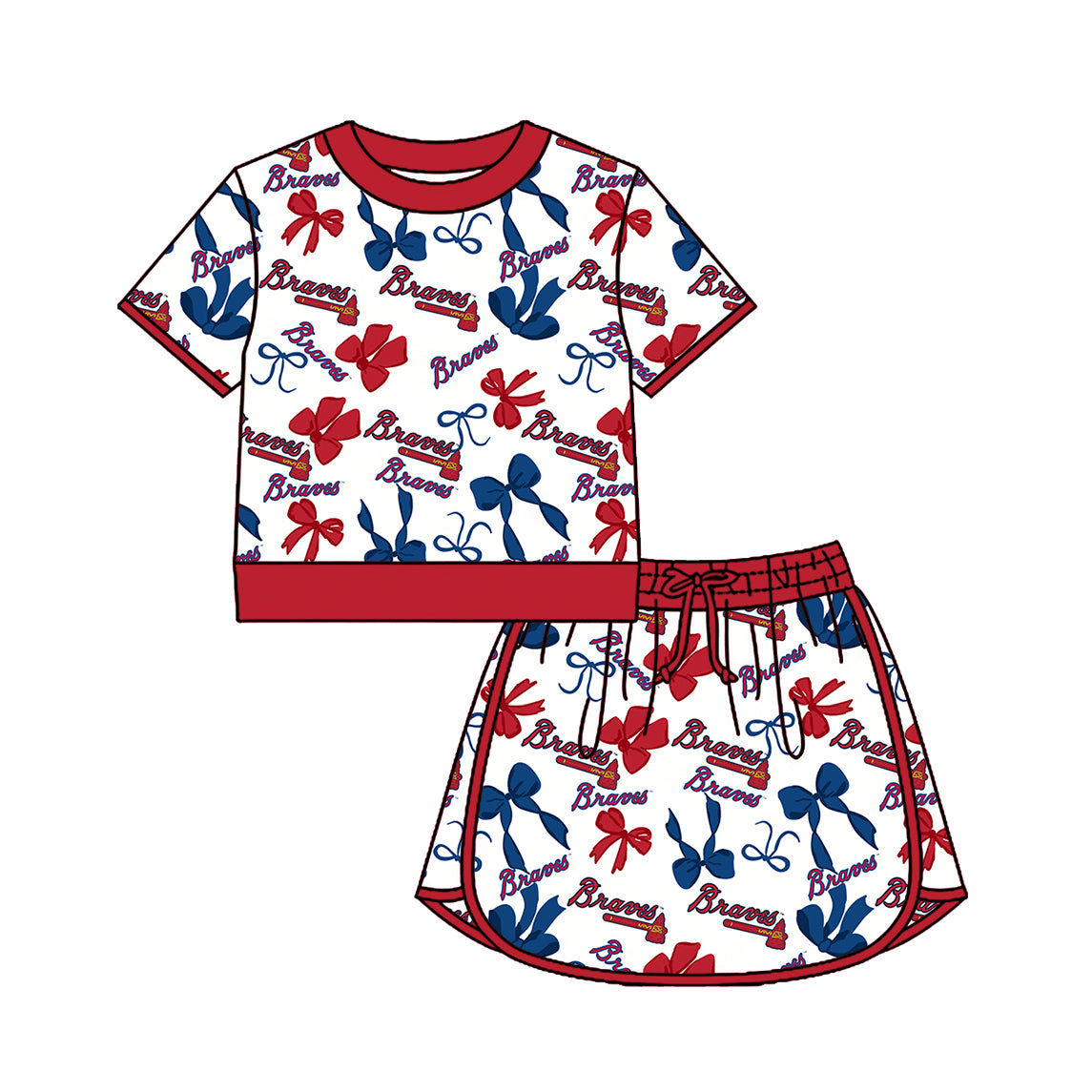 ( Moq 5 Each Style ) Sibling Baby Girls Kids Bows Team Shirt Sets Clothes