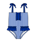 ( Moq 5 Each Style ) Baby Boys Girls Kids Team Sibling Blue Jumpsuits Sets Swimsuits