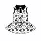 ( Moq 5 each style ) Baby Girl Toddler Team Black Bows Sibling Skort Dress Set 6.4