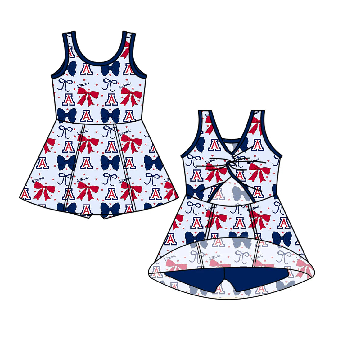 ( Moq 5 each style ) Baby Girl Toddler A Team Bows Sibling Dress Set 6.24
