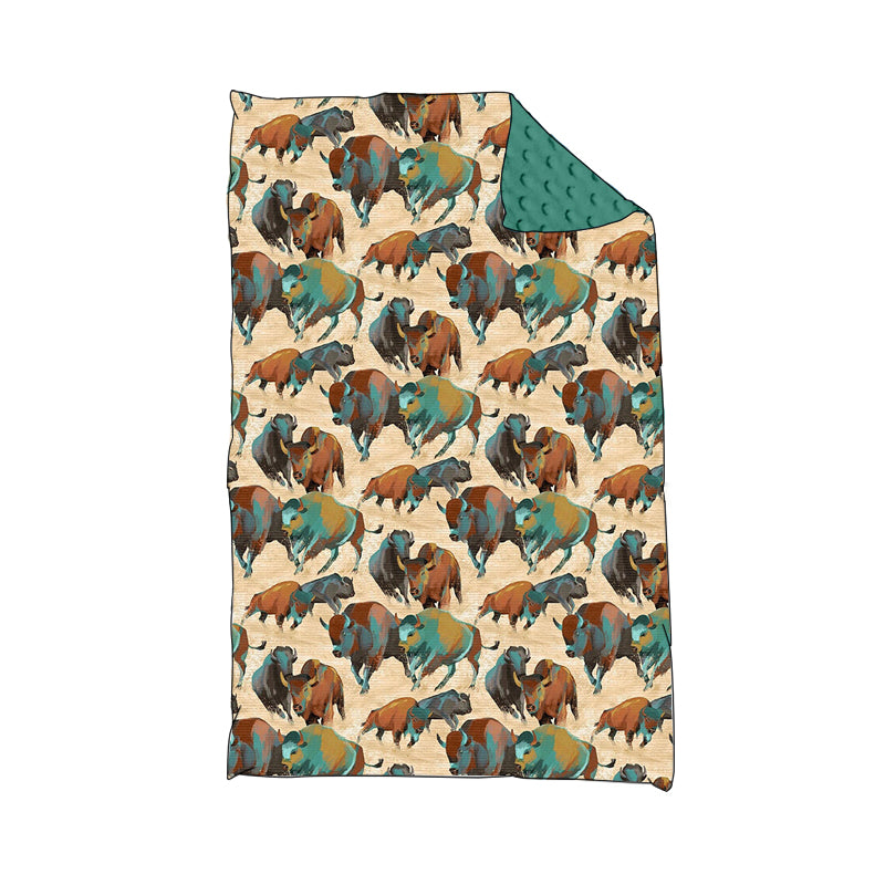 Baby Kids Infant Western Cow Blanket