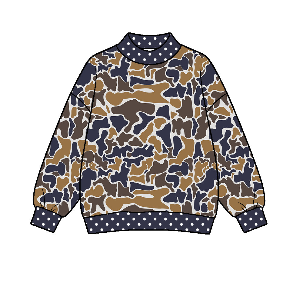 ( Moq 5 ) Baby Kids Toddler Long Sleeves Camo Print Shirt Tops Clothes