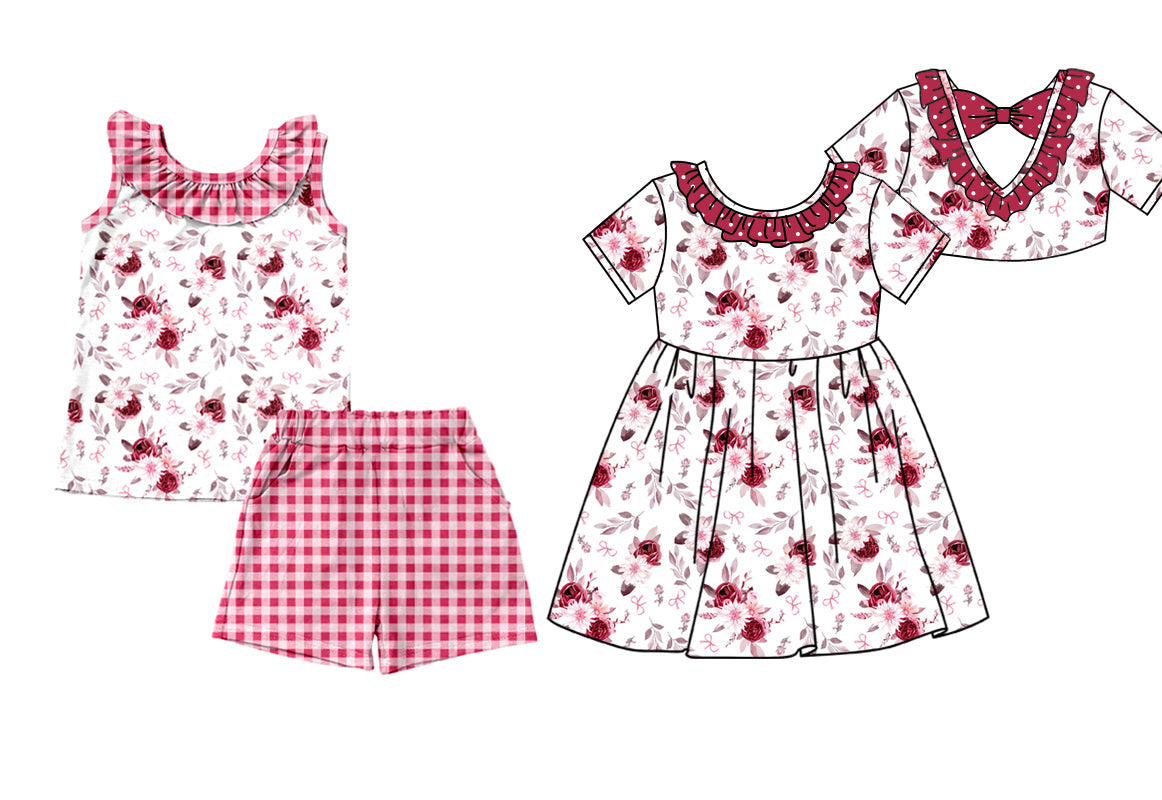 Baby Girl Flower Summer Sibling Dress Set ( Moq 5 Each Style ) 1.16