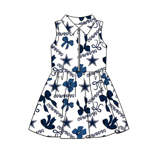 ( Moq 5 ) Custom Baby Girls Kids Sleeveless Bows Shorts Team Zipper Dress Cheer Clothes