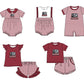 ( Moq 5 Each Style ) Baby Boys Girls Kids Elephant Stripes Team Sibling Rompers Sets