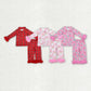 Baby Girl Fur Long Sleeves Christmas Buttons Shirt Pants Sibling Pajamas Clothes Set