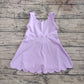 Baby Girl Purple Sleeveless Yoga Active Knee Length Skort Dress RTS