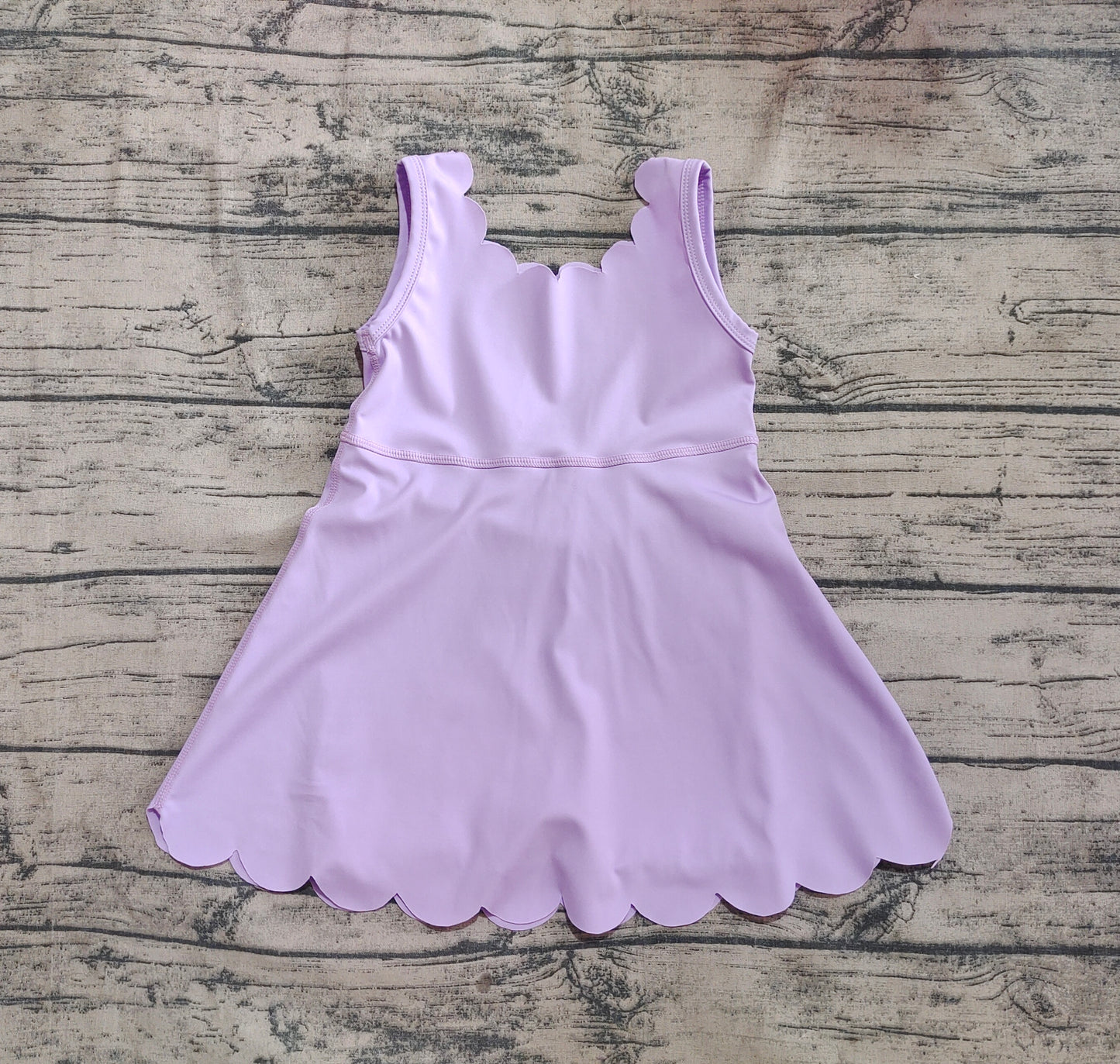 Baby Girl Purple Sleeveless Yoga Active Knee Length Skort Dress RTS