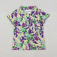 Baby Boy Short Sleeves Buttons Mardi Gras Camo Shirt RTS