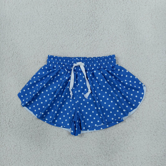 Baby Girls Kids Dogs Blue Yoga Active Ruffle Shorts Bottom Clothes RTS