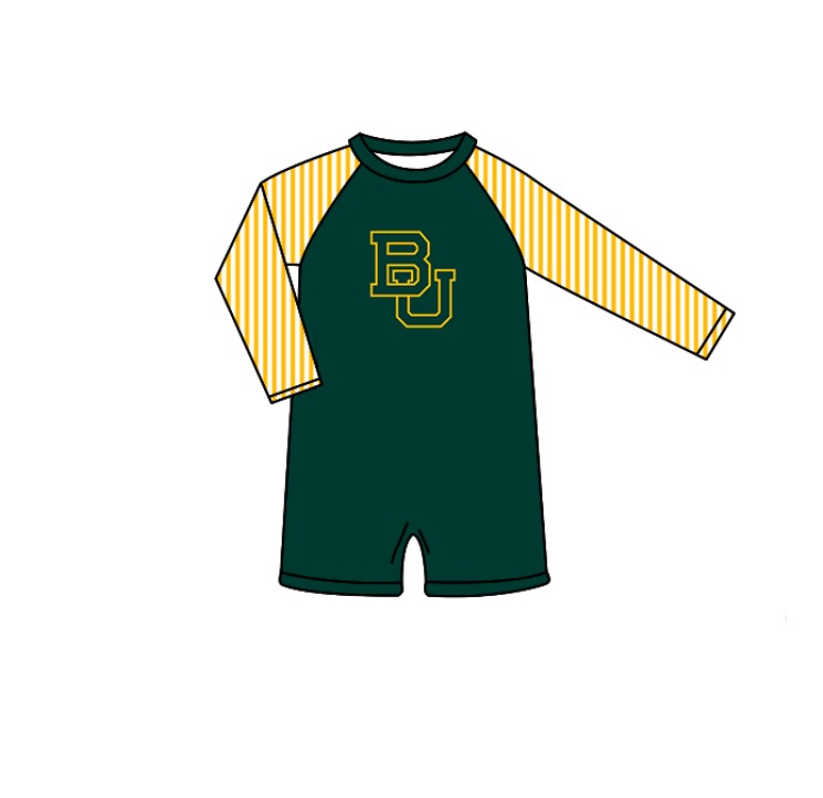 ( Moq 5 Each Style ) Baby Boys Girls Kids Team Sibling Green Jumpsuits Sets Swimsuits