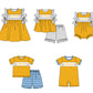 ( Moq 5 ) Baby Girls Kids Short Sleeves Team Bubble Orange Romper