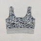 Adult Woman Sleeveless Grey Camo Knitted Yoga Tank Tops RTS