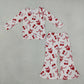 Baby Girls Kids Long Sleeves Bows Hearts Shirt Bell Pants Valentine Set Clothes RTS